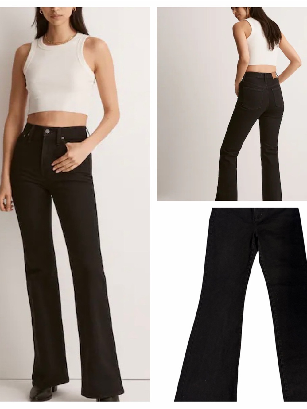 Madewell The Perfect Vintage Flare Jeans Denim Sherborn Wash Black